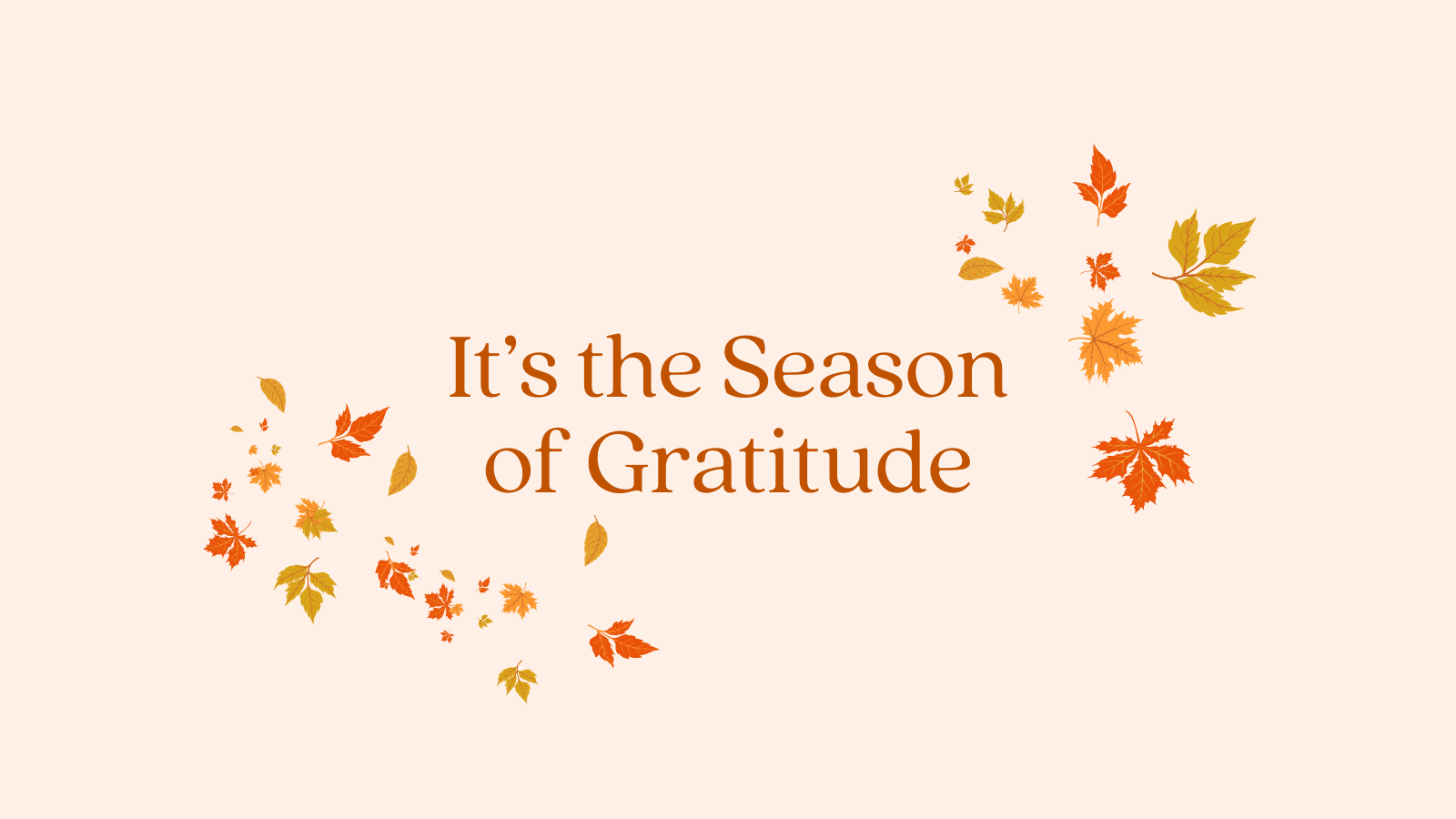 It's the Season of Gratitude